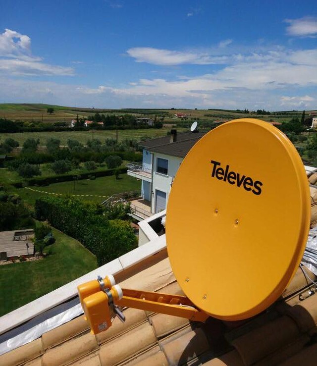televes antena zainstalowana na dachu